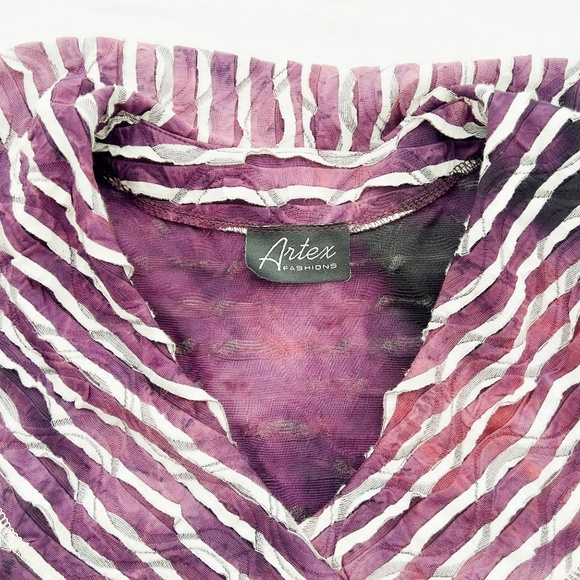 Vintage Purple Y2K Dress Very Stretchy Size Small-Medium Whimsigoth Distressed - Picture 8 of 14